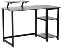 Desk with Reversible Storage Shelves,Gaming Desk for Small Spaces Home Office Writing Desk Study Table. 