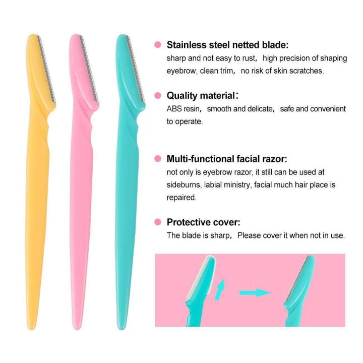 Tinkle%20Eyebrow%20Shaper%20Razor%20%7C%20Set%20of%203%20%7C%20Easy%20Facial%20Hair%20Remover%20Tool%20%7C%20Stainless%20Steel%20Blade%20with%20Guard%20for%20Safety%20%7C%20-%20Image%204