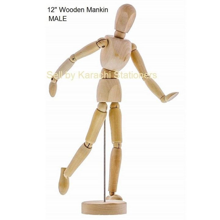 Wood 12  Artist Drawing Manikin Articulated Mannequin with Base and Flexible Body Perfect For Drawing the Human Figure Paint Sketch Model People Wooden Man Drawing Model School Supplies Art Supplies Art Set(12  Male)