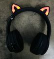 KT-M16 HD+ SOUND Cat Ear Headphone STN 28 Bluetooth 5.0 Stereo Headset Audio Device Noise Canceling and Microphone Support TF Card Dual Connection with RGB Flashing Light. 