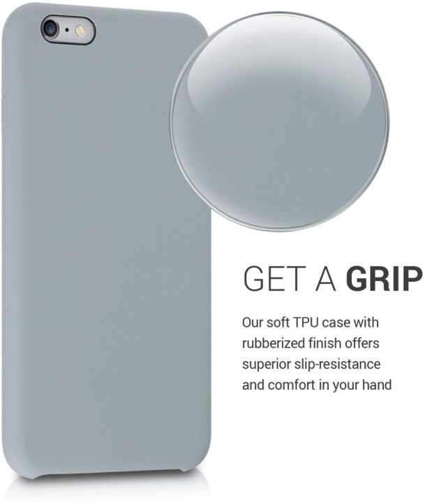 kwmobile%20TPU%20Silicone%20Case%20Compatible%20with%20Apple%20iPhone%206%20Plus%20/%206S%20Plus%20-%20Soft%20Flexible%20Rubber%20Protective%20Cover%20-%20Grey%20-%20Image%205