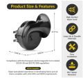 Car Horn SEGER Snail Shape- Trumpet Car Horn Set-Truck Horn-Water Profe High/Low Tone 12 Volt, Universal Fit-Orignal 60B Series, 12V Loud Car Horns with Brackets and Assembly Kit. 