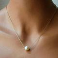 Simple Single Pearl Locket For Girls and Women | Gold and Silver Chain. 