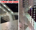 1-Line/Lari of Crystal K9 Window Christmas Party Decoration Garland Curtain Pendant Romantic Wedding Decoration. 