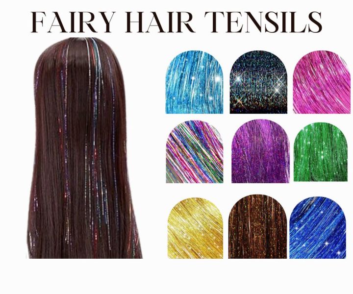 Long fairy hair tensils for unique hair styling--Suitable for various hair types