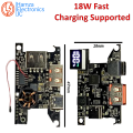 QC4.0 QC3.0 LED Display Dual USB Mobile Power Bank Module with 18650 Battery, Fast Charging, 18W-35W Output, 3 Ports, Temperature & Circuit Protection, Type-C/Android Compatible. 