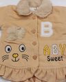 Premium Quality New Collection China Velvet Winter Fleece Stuff for Baby Girl clothes, Sweatshirt With Cute Fancy Pajama , New style and super soft baby outfit for 0-9 months age....... 