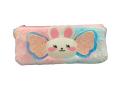 Cute Fluffy Pencil case for Kids | Fnacy High Quality pouch for kids | Pastel Color pouch | Cute Bunny Geometry box | Cute Stationary. 