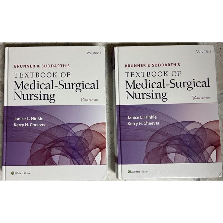 Text book of Medical Surgical Nursing Brunner & Suddarth's Volume 1&2 set low price edition Best book Latest Edition.