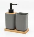 IKEA STORAVAN Polypropylene Plastic 3-piece Bathroom Sets (Soap Dispenser, Toothbrush Holder & Soap Dish) (Grey). 