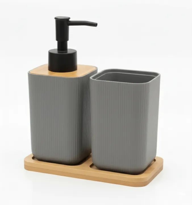 IKEA%20STORAVAN%20Polypropylene%20Plastic%203-piece%20Bathroom%20Sets%20(Soap%20Dispenser,%20Toothbrush%20Holder%20&%20Soap%20Dish)%20(Grey)%20-%20Image%204