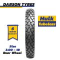 HULK 3.00-18 (Rear Wheel) - Suzuki GS 150 Motorcycle Tubeless Tyre - DARSON TYRES. 