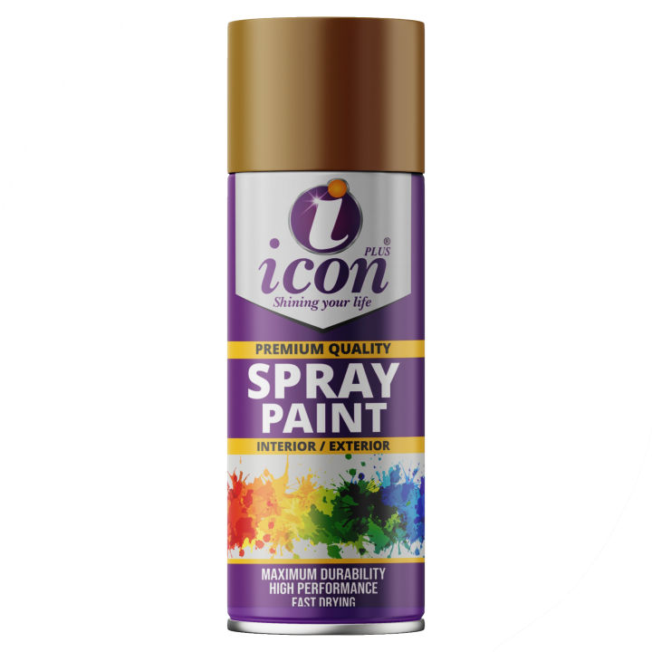 Icon Plus Professional High-Performance Gloss Med Yellow Spray Paint|  ICON PLUS | High-Quality Spray Paint | Rust Prevention Med Yellow Spray Paint 300ml