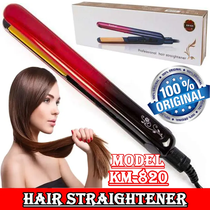 Original 820 Professional Hair Straightener Electric Ceramic Professional Flat Hair iron Hair styling tool Beauty Set straightening Rod Hair Straightner for Women Adjustable  30 seconds Fast Heatup Hair Straightners Temperature Control 120C – 180C