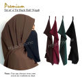 Hijab Throne Half Niqab Patti Super Breathable, Soft Wool Chiffon, Lightweight, Elastic Band, 300 plus Shades Available, For All Seasons. 