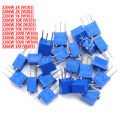 10PCS 3266W adjustable precision potentiometer 1K 2K 5K 10K 20K 50K 100K 200K 500K 103 1M 3266. 
