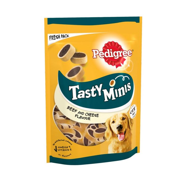 Pedigree Tasty Minis Beef and Cheese 155Gm