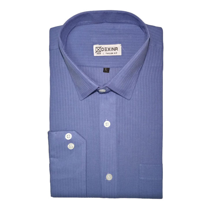 Formal Office wear Cotton Mix Cotton Full Sleeves Plain Check Stripes ...