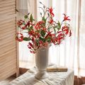 DIY Wreath Wedding Home Realistic Room Fake Flowers Bouquet Flame Lilies. 