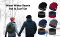 Winter Woolen Cap for Men And Women With Neck Cover, Beanie Neck Warmer Cap Full Set, 2 Piece Garam Muffler Topi For Ladies, Winter Collection stylish skull, Thicken Hedging Balaclava Skullies. 