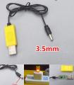 USB 3.5mm 3.7V 4.2V lithium battery charger. 