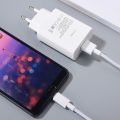 Original Vivo 18W Fast Charger Adapter - Quick Charge 3.0, Dual Engine, with Type C and Micro Data Cable. 