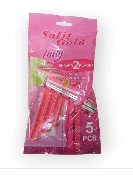 Safit Gold Lady Razor 5pcs Bikini Razor Woman Shaver Safety Hair Removal Double Blades