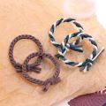 Mixed Color Weave Elastic Rubber Band Ponytail Holder Women Girls Twist Braid Hair Band New Fashion Hair Ties Hair Accessories. 