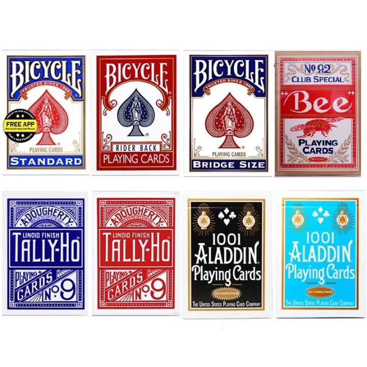 Early Learning Bicycle Rider Back Playing Cards Tally-Ho Bee Deck Card Games Magic Tricks