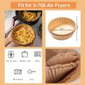 50pcs Air Fryer Disposable Paper Liners, Thickened Baking Paper Non-stick Air Fryer Paper, Roasting Food Grade Paper for Air Fryer for Air Fryer Baking Roasting Microwave. 