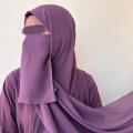 Hijab - Girls Scarf - Niqab Patti Women Premium  Grip stuff Scarf/Hijab with Half Niqab patti set /Naqab Patti Set - Soft and Lightweight- Suitable for All Seasons. 