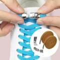 Elastic Shoelaces Shoe Laces Cotton Sneakers Quick Strings Brown. 