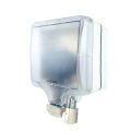Waterproof Outdoor Socket Box 2 Hole Wall Electrical Housing Protection Cover Outdoor Power Supply Wall Power Socket Box - Transparent. 