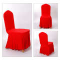 Thickened solid color elastic hotel wedding celebration cover, all inclusive banquet chair cover. 
