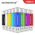 Microdrive USB flash drive OTG high Speed drive 128GB 64GB 32GB external storage double Application Micro USB Stick. 
