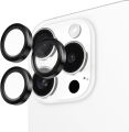 iPhone 16 Pro Max/iPhone 16 Pro - 9H Tempered Glass -Camera Lens Protector w/ Aluminum rings Anti-Scratch, Anti-Shatter,  Case Friendly, Easy Install - Black. 