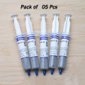 Pack of 05 Heat Sink Thermal Paste for CPU  Thermal Grease Paste for GPU HY510. 