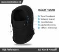 Neck Warmer Motorcycle Helmet Cap - Men's and Women's Winter Windproof Cap Thick Double Warm Face Cover Cap - Thermal Fleece Balaclava Hood Skiing Cycling Motorcycle Full Face Mask (Black). 