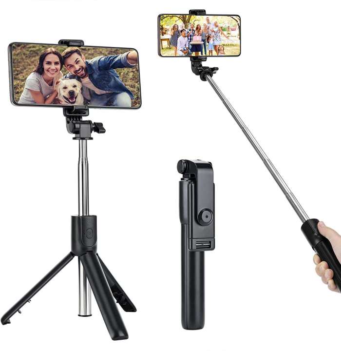 Best vlog 3 IN 1 Wireless Selfie Stick Tripod Stand and Bluetooth Shutter for Tiktok youtube Vlogging Photography Traveling