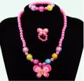 Candy Beads Resin Plastic Kids Jewelry Set for Children Flower Pendants Cute Necklace set. 