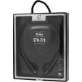 Magnet Metal Neckband STN-770 Bluetooth Headset Compatible with All Smartphones (BLACK). 