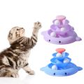 Three Levels Layer Tower Tracks Disc Cat Pet Toy Cat Toy Interactive Toys - Rotatable Turntable Toy Crazy Amusement Toy Playing Rounding Ball 3 Layer Funny Cat Toy Disk Circular Turntable. 