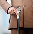 Outdoor walking stick with an ancient guy made of thick aluminum Elegant Stick Walking Stick: Vintage Walking Stick, Cane, and Knob Walking Stick.. 