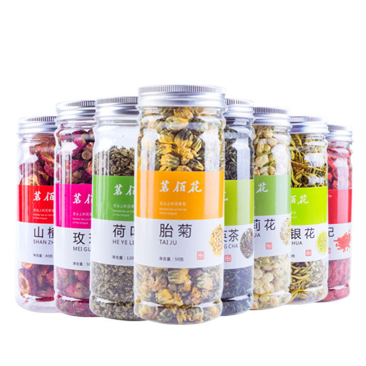 All kinds of flower teas, canned s, cassia seeds, honeysuckle, wolfberry, burdock root, osmanthus, longan, red dates, tea