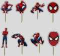 Spiderman Theme Cupcake Toppers Pack of 10 Perfect for Birthday Party Celebration & cake Decoration Supplies. 