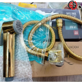 Muslim shower Golden set Toilet shower head with CP Chain complete set hand shower for bathroom. 