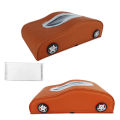 Dextro Unique Car-Shape Leather Tissue Box Rust. 