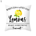 45x45cm Lemon Orange Print Throw Pillow Case Cushion Cover Home Sofa Bed Decor. 