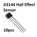pack of 10pcs A3144 Hall Effect Sensor. 