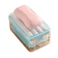 Multifunctional Soap Box,Foam Dispenser with Roller/Drain Holes,Spring Foaming Soap Bar Holder/Container. 